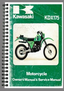 Kawasaki KDX 175 Workshop Manual Repair Workshop Service Book On Paper English - Picture 1 of 3