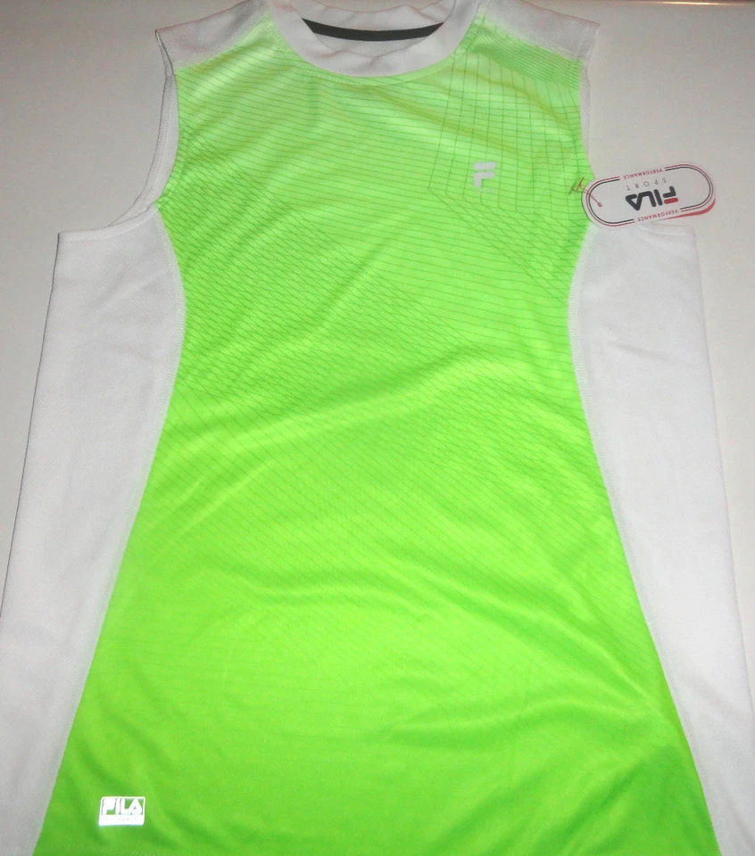 Boy's Fila Sport Lime Green & White Sleeveless Tank Athletic Top Sizes S, M, L - Image 1 of 1