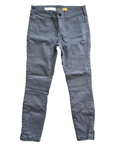 Pilcro & The Letterpress Womens Serif Fit Gray Pants Sz 26P Leg Zipper Detail - Picture 1 of 11