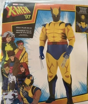 Xmen ' 97 ~ РОСОМАХА ~ косплей костюм (7 штук) взрослый плюс размер 2XL (48-52) новый!! - Изображение 1 из 4