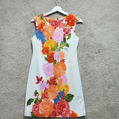 Vestido Vaina Anthropologie Plenty Tracy Reese Mujer 4P Pequeño Multi Naranja Verde Foto 1 de 4