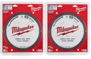 2 HOJA DE SIERRA CIRCULAR CARBURO DE CORTE DE METAL DE ALUMINIO MILWAUKEE 10" 72T 48-40-4360 - Imagen 1 de 5