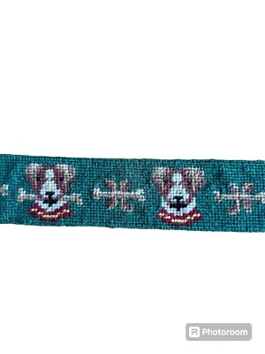 NOS 针尖腰带 28 英寸狗骨绿色手工制作儿童儿童? — 第 1/4 张图片