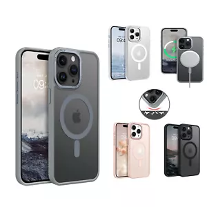 For iPhone 11/13/14/15/16 Plus/Pro Max Magnetic Case Shockproof Matte Cover - Picture 1 of 89