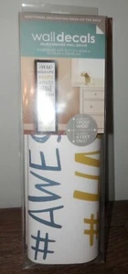 Wall decals Peel Stick & Move Yolo awesome happy selfie WORd stick ons 1 sheet - Picture 1 of 3