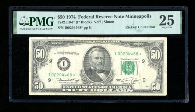 Vintage 1974 50 Dollar Bill