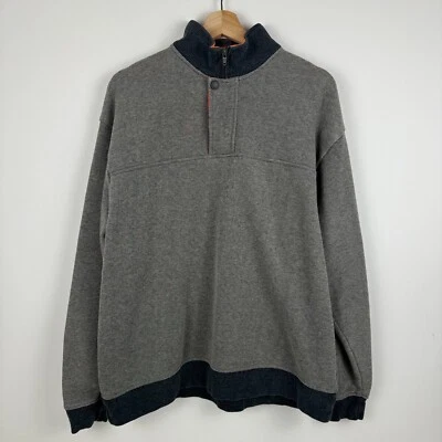 Orvis 1/4 Zip Pullover Signature Sweater Flags Gray Mens Large L - Image 1 of 4