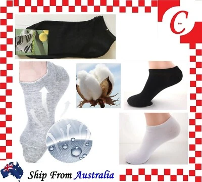 Men Women COTTON ANKLE SOCKS Sports Low Cut  Running New BULK Anklet  - image 1 of 4
