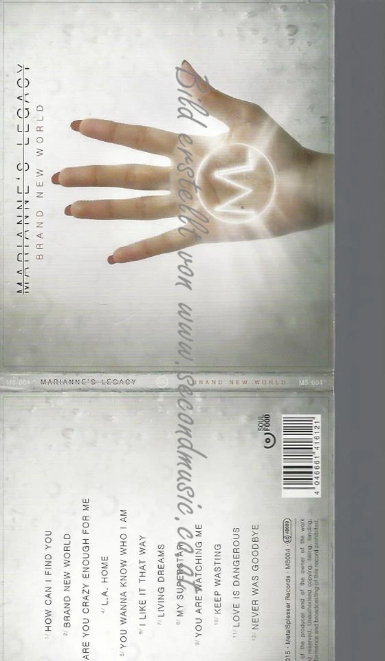 CD--MARIANNE'S LEGACY--BRAND NEW WORLD -DIGIPAK- - Bild 1 von 1