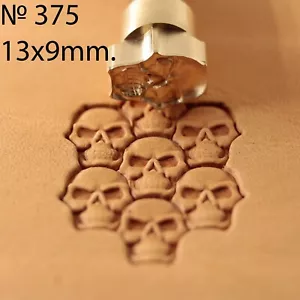 Leather stamp tool for leather crafting crafts Puzzle Skull brass stamps #375 - Picture 1 of 12