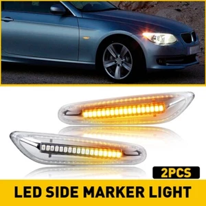 2X LED Front Fender Side Marker Lights Assembly For BMW X1 X3 E93 E92 E91 E90 H - Picture 1 of 23