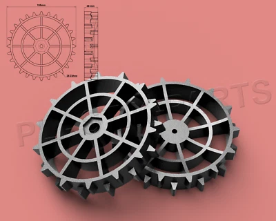 MARKENLOS Set 2 ruote motrici profilo fuoristrada Yardforce SA SC SE R MR Classic serie NX