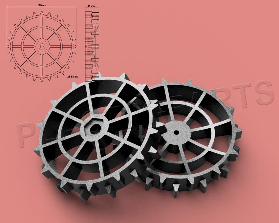 MARKENLOS Set 2 ruote motrici profilo fuoristrada Yardforce SA SC SE R MR Classic serie NX