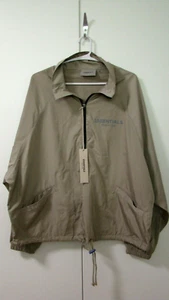 Fear of God Essentials Half Zip Jacket Beige Men's Small Oversized Brand New - Picture 1 of 6