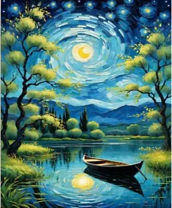 LWZAYS Landscape Paint by Number Kit for Adults Canvas, Scenery Easy Paint by Nu - Picture 1 of 8