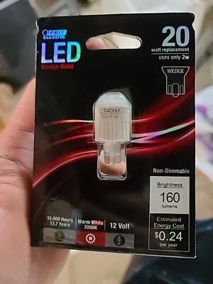 Feit Electric LVW/LED 12V 2W 3000K 160 Lumens Wedge Base LED Light Bulb - Image 1 of 3