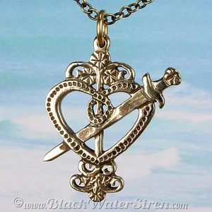 VOODOO VEVE - ERZULIE DANTOR - Charm Anhänger BRONZE Lwa Vodou - Bild 1 von 6