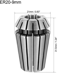 1× ER20-9mm Clamping Spring Collets ER20 Collet Chuck,For CNC Milling Lathe Tool - Bild 1 von 3