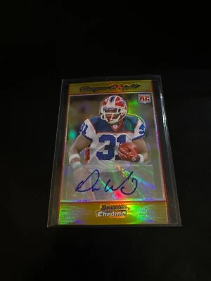 Dwayne Wright 2007 Bowman Chrome Gold Refractor Auto /50 RC Bills BC99 - Image 1 of 2