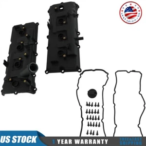 Left & Right Engine Valve Rocker Cover Kit For Nissan Armada QX56 Titan W/Gasket - Picture 1 of 21