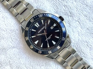 Armitron Stainless Steel Luminescent Quartz Date Watch w/ Box - Picture 1 of 12