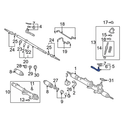 For Toyota Tundra 2000-2003 Toyota 4550309120 Inner Steering Tie Rod End Foto 1 de 4
