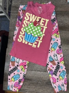 Justice size 6 7 Sweet cupcake tank top popsicle ice cream pants Sz 5 - Picture 1 of 6