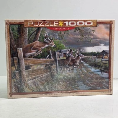 Eurographics "Abandoned Farm" Deer Fence Rural NEW! Road Puzzle 1000 Pc New! - Image 1 of 4
