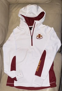 Sudadera Iowa State Cyclones Para Mujer Pequeña Blanca Pullover 1/4 Cremallera Coliseo - Imagen 1 de 10