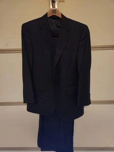 Jos. A. Bank Mens 2 Piece Suit Dark Gray 40R Pants 34R Wool L0004 - Picture 1 of 8
