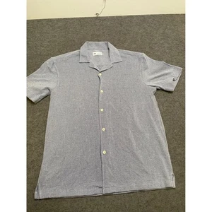 Zara Mens Textured Camp Shirt Button Down Short Sleeve Casual Top - Picture 1 of 7