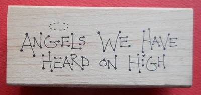 Sello de goma alto de ángeles que hemos oído H-50 Judith diciendo Navidad Foto 1 de 3