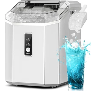 Electactic Nugget Ice Maker Countertop,34lbs/24H,Portable  ,white - Picture 1 of 7