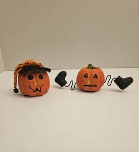 2 estatuillas de Halloween de calabaza con sonido e iluminación Jack-O-Lantern de colección - Imagen 1 de 16