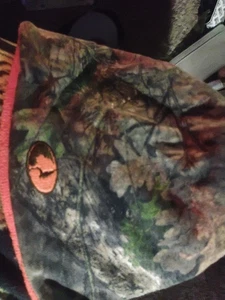 Mens Camo Blaze Orange Reversible Hunting Beanie Hat Skull Cap DWK - Picture 1 of 3