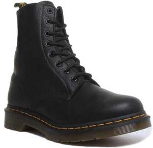 Dr. Martens Pascal Virginia Damen 8-Loch-Lederstiefel in Schwarz Größe UK 3 – 8 - Bild 1 von 12
