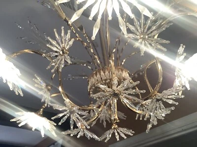 Lustre Italien Studio Profili  Swarovski Plaqué Or 24 Carat Edelweiss - Image 1 of 4