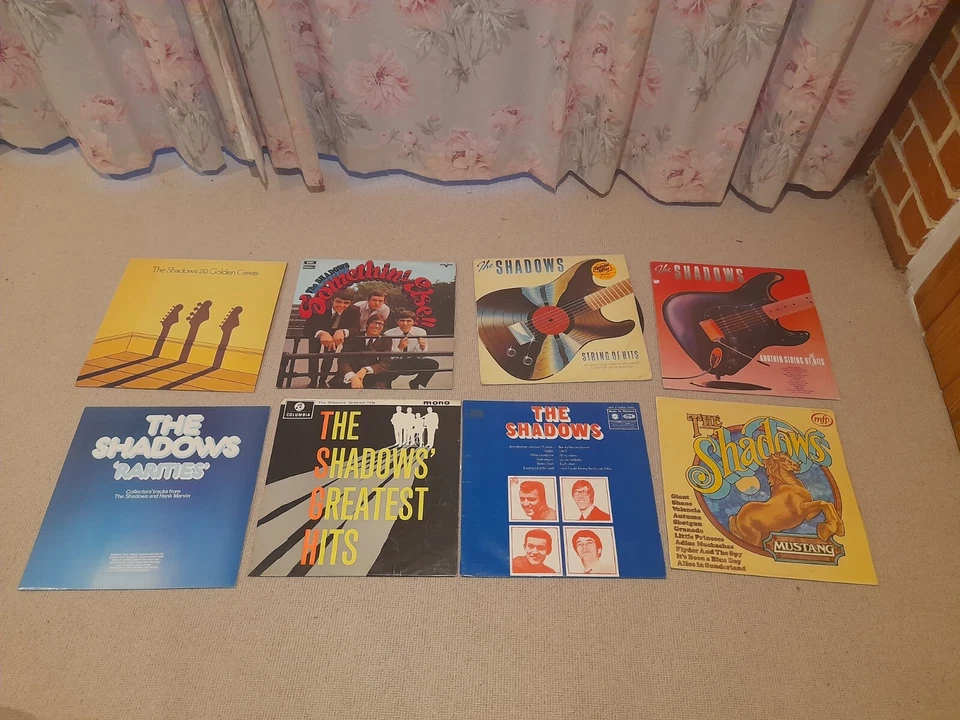 Collection of 8 The Shadows vinyl LPs Records Rarities Somethin' Else 20 Greats - Image 1 of 1