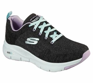 Skechers / OLA CÓMODA / Para mujer / Ajuste de arco / Lavable a máquina / Lavanda negra  - Imagen 1 de 12