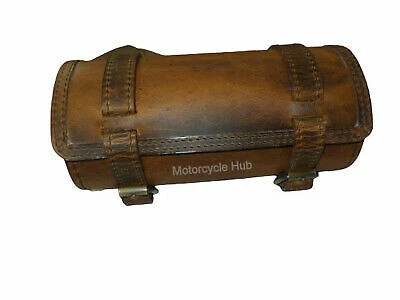 NEW PURE LEATHER TOOL BAG FIT FOR HARLEY DAVIDSON MOTORCYCLE RUSTY BROWN COLOR - Image 1 of 4