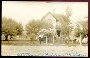 Iscritta MICHIGAN 1909 A.C. Residenza di Ohman. Cartolina fotografica reale - Foto 1 di 2