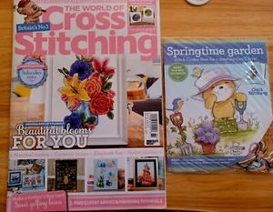Revista World Of Cross Stitching 281 junio 2019 con kit de jardín de primavera - Imagen 1 de 5