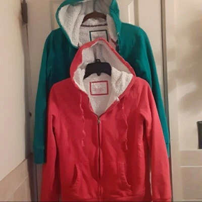 2 Sonoma Girl's Junior X-Small Fleece lined full front zipper hoodies - Image 1 of 4