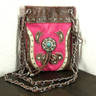 Crossbody Satchel Purse Western Style Hot Pink Handbag Chic Bay Accessory