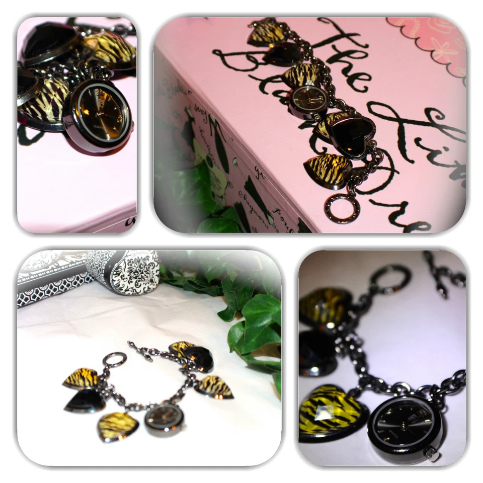 EXCLUSIVO- RELÓGIO/PULSEIRA CHARME 7 CORAÇÃO ALTERNADOR DE NY&C! - Imagem 1 de 1