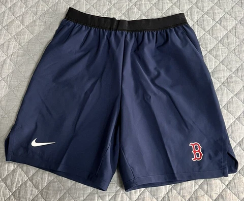 Nike Boston Red Sox Men's Large Navy Dri-Fit Flex Vent MLB Baseball Shorts NACA Cover
