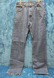 Wrangler Jeans Men's 34x34 Straight Leg Denim Blue Cowboy Western Rodeo Pants - Picture 1 of 9
