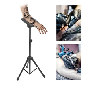 Heavy Duty Tattoo Armrest Adjustable Sponge Pad Arm Leg Rest Tripod Stand Black - Picture 1 of 23