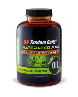 Tandem Baits SuperFeed Pure Hanföl Hanf & Chili, Lockstoff Karpfen Angeln ohne