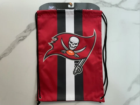 Tampa Bay Buccaneers Team Stripe Drawstring Back Pack 19” X 13” Cover